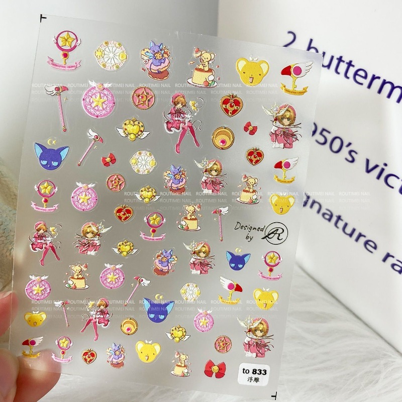 Nail Art Maroon - Sailor Moon Nail Stickers Tsukino Usagi