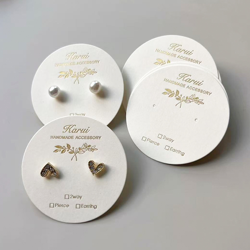 Nail Art Gold - Customized Earring Display Card Nail Art