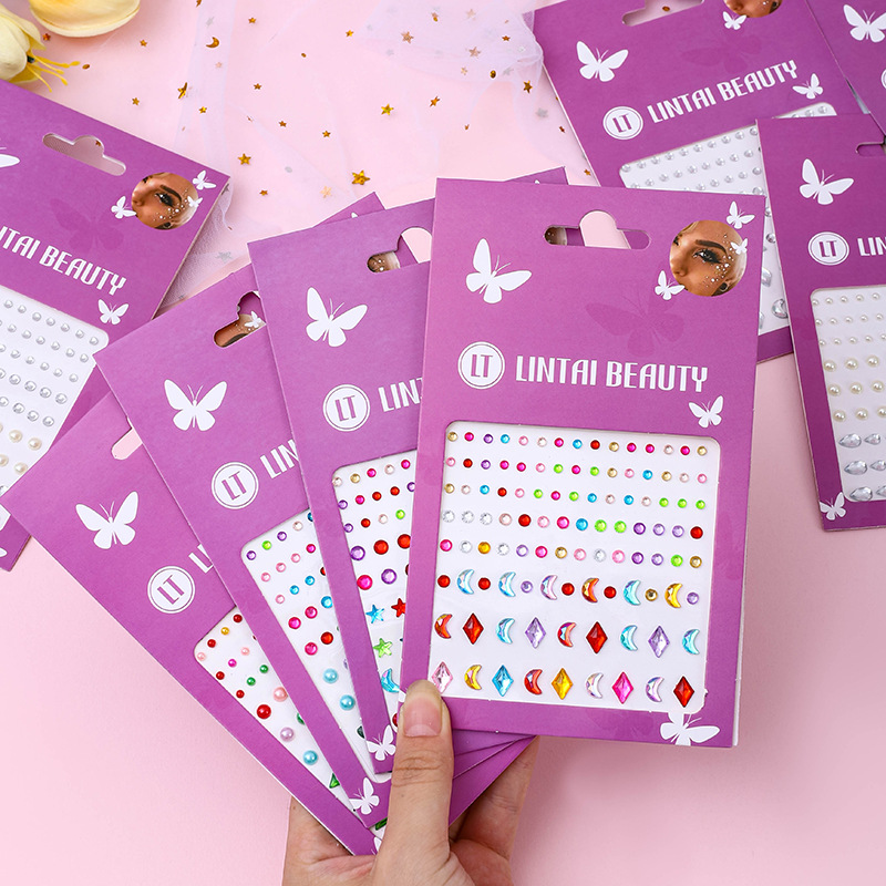 Nail Art Nail Art - Hot Selling Face Gems Stickers Self