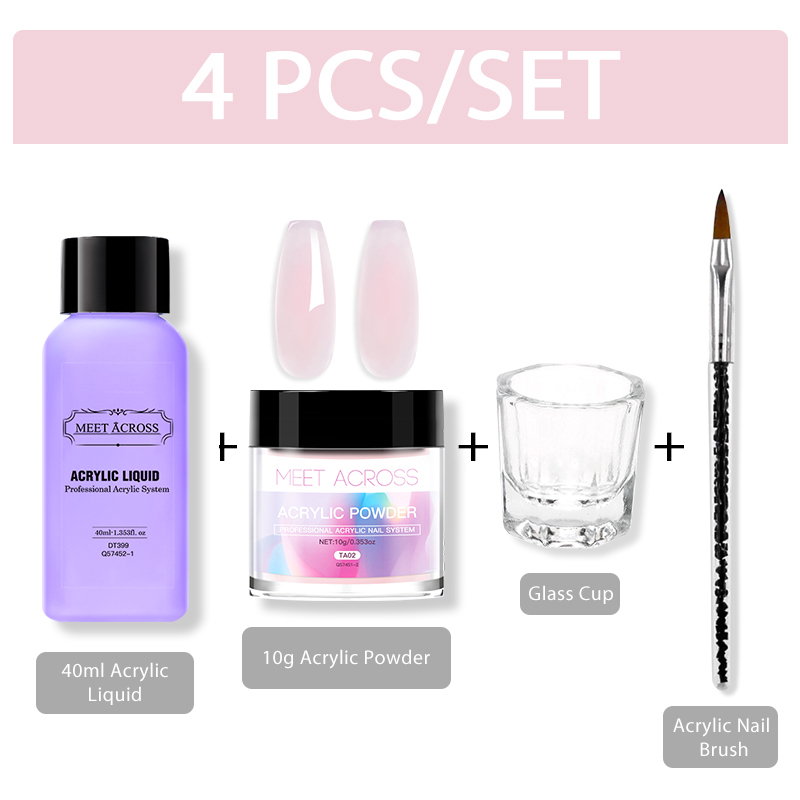 Acrylic Powder Clear - MEET ACROSS Acrylic Powder Crystal Flower
