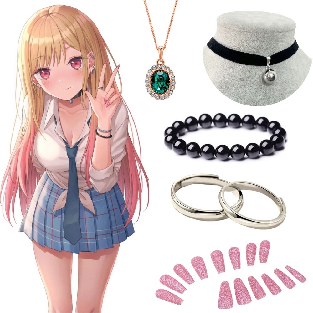 Nail Art Nail Art - Kitagawa Marin Earrings Necklace My Dress