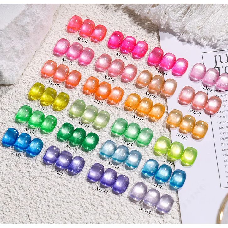 24 Colors 3D Magnetic Fluoresc - Nail Art Emerald Green recension och pris