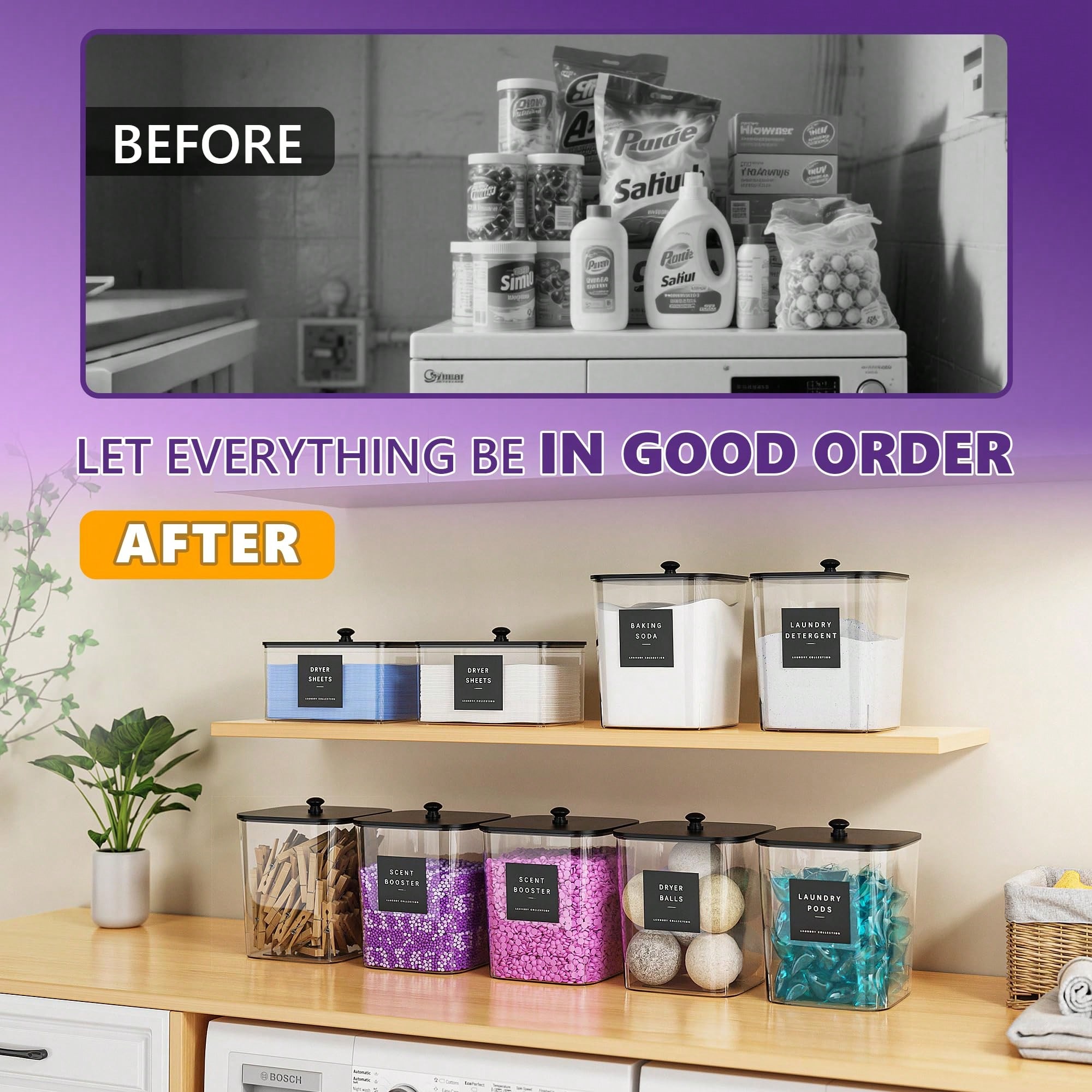 Laundry Pods Storage Container - Acrylic Powder Clear recension och pris