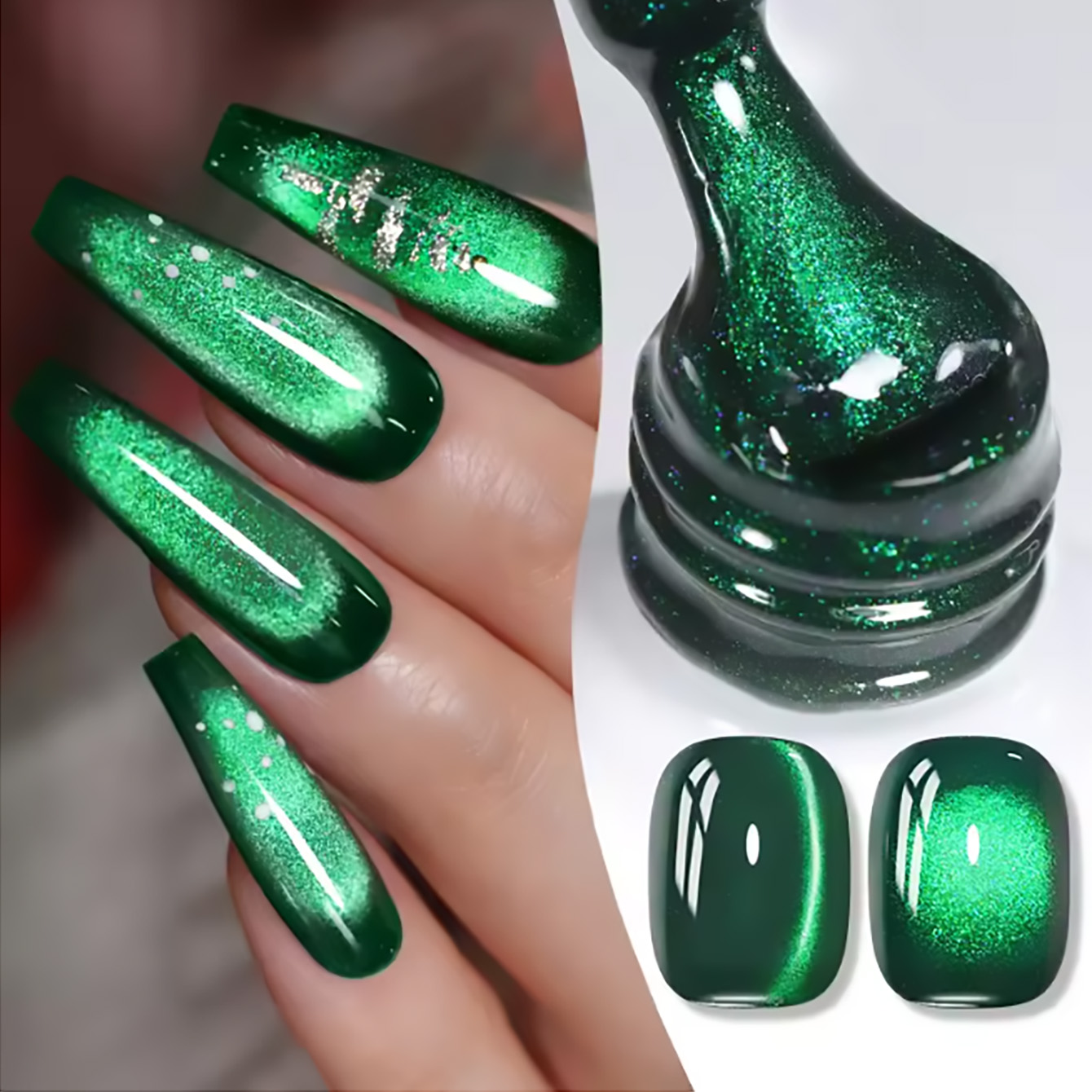 ZH 12ML Emerald Green Magnet C - Nail Art Emerald Green recension och pris