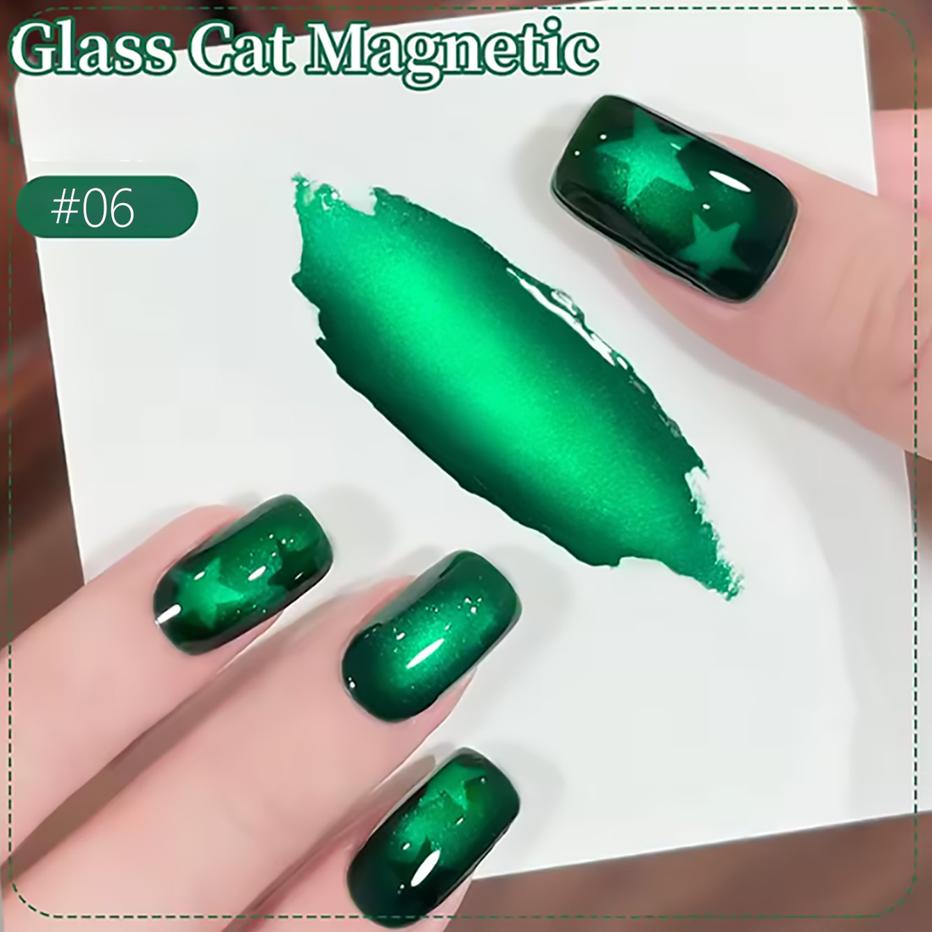 ZH 12ML Emerald Green Magnet C - Nail Art Emerald Green recension och pris