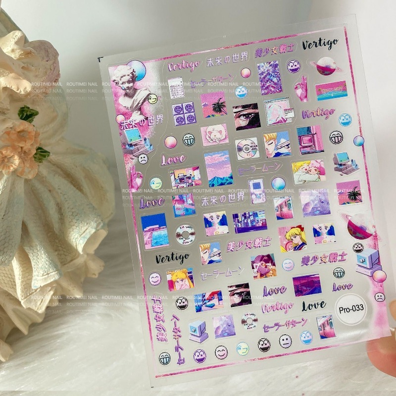 Sailor Moon Nail Stickers Tsuk - Nail Art Maroon recension och pris