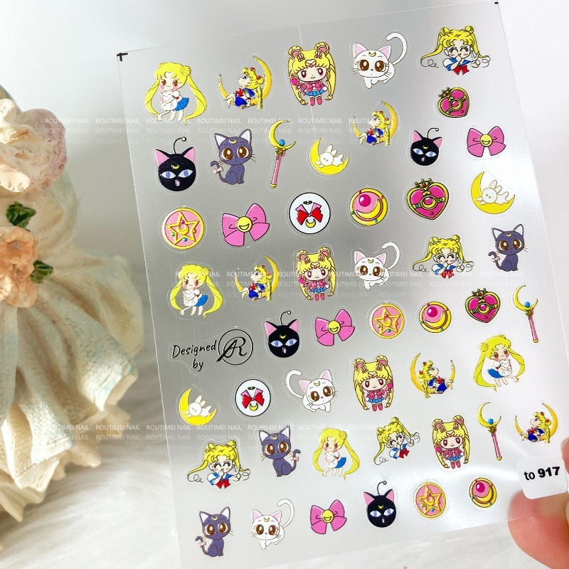 Sailor Moon Nail Stickers Tsuk - Nail Art Maroon recension och pris