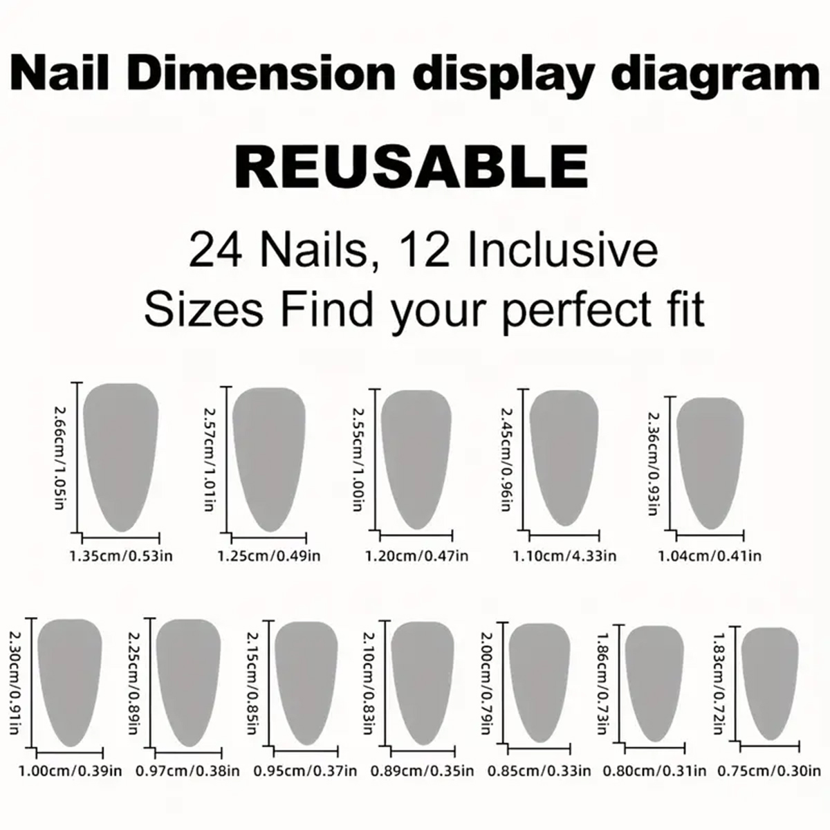 24 pieces of long almond-shape - Nail Art Red recension och pris