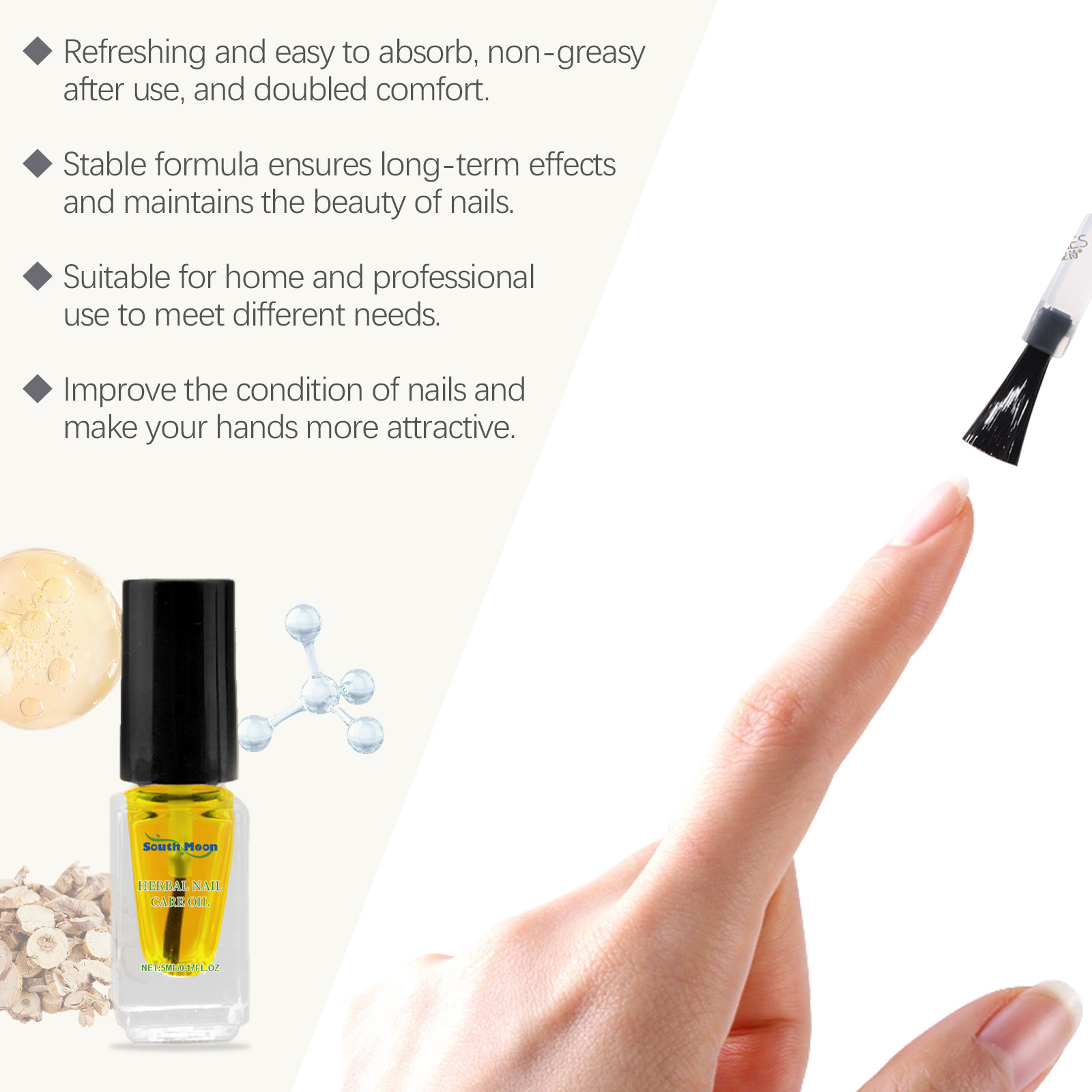 South Moon Herbal Nail Oil Sof - Nail Art Maroon recension och pris