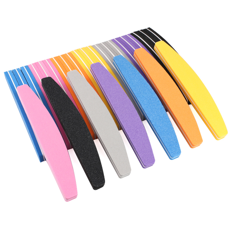 10/50Pcs Boat Sponge Nail File - Nail Art Maroon recension och pris