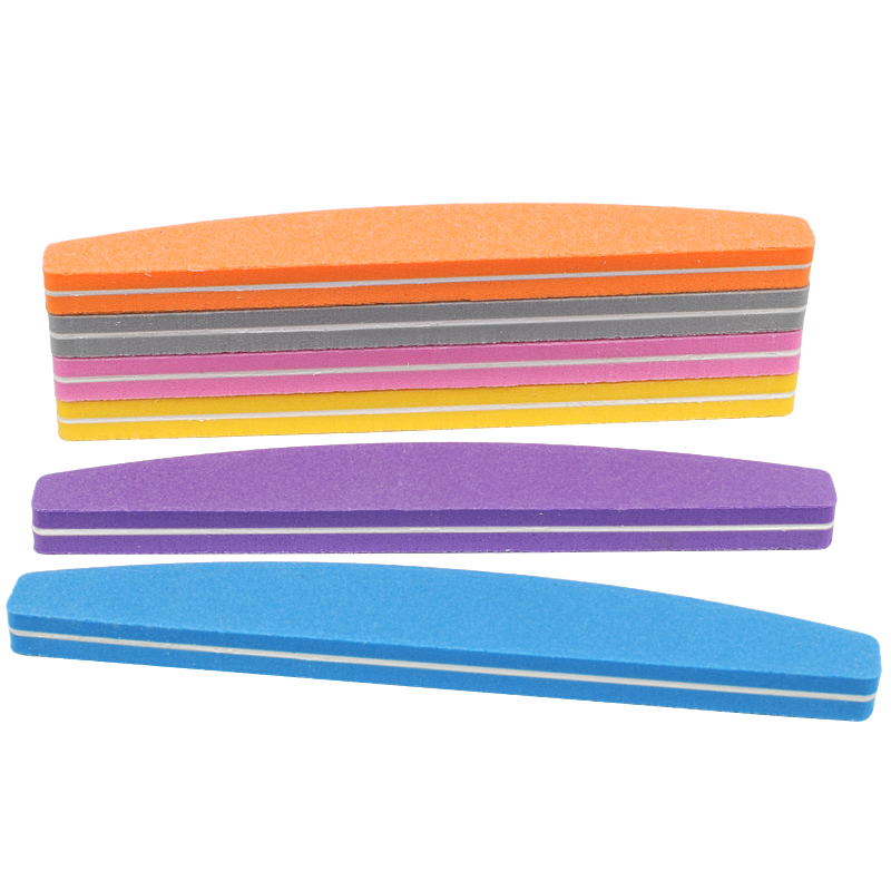 10/50Pcs Boat Sponge Nail File - Nail Art Maroon recension och pris