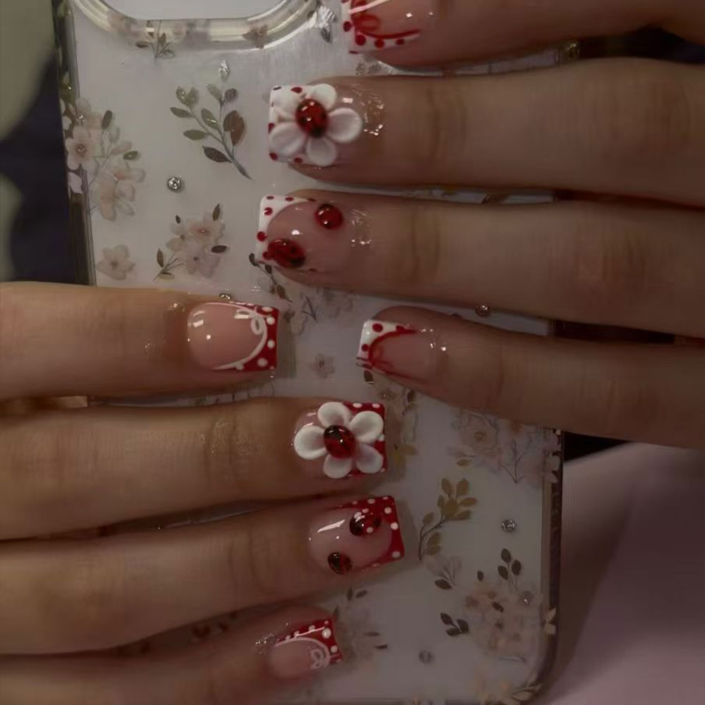 24 pieces per set. Rectangular - Nail Art Red recension och pris
