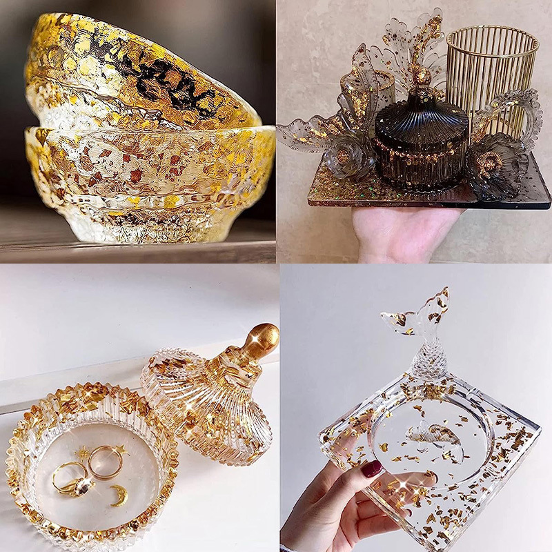 200Pcs Golden Leaf Foil Leaf S - Nail Art Gold recension och pris