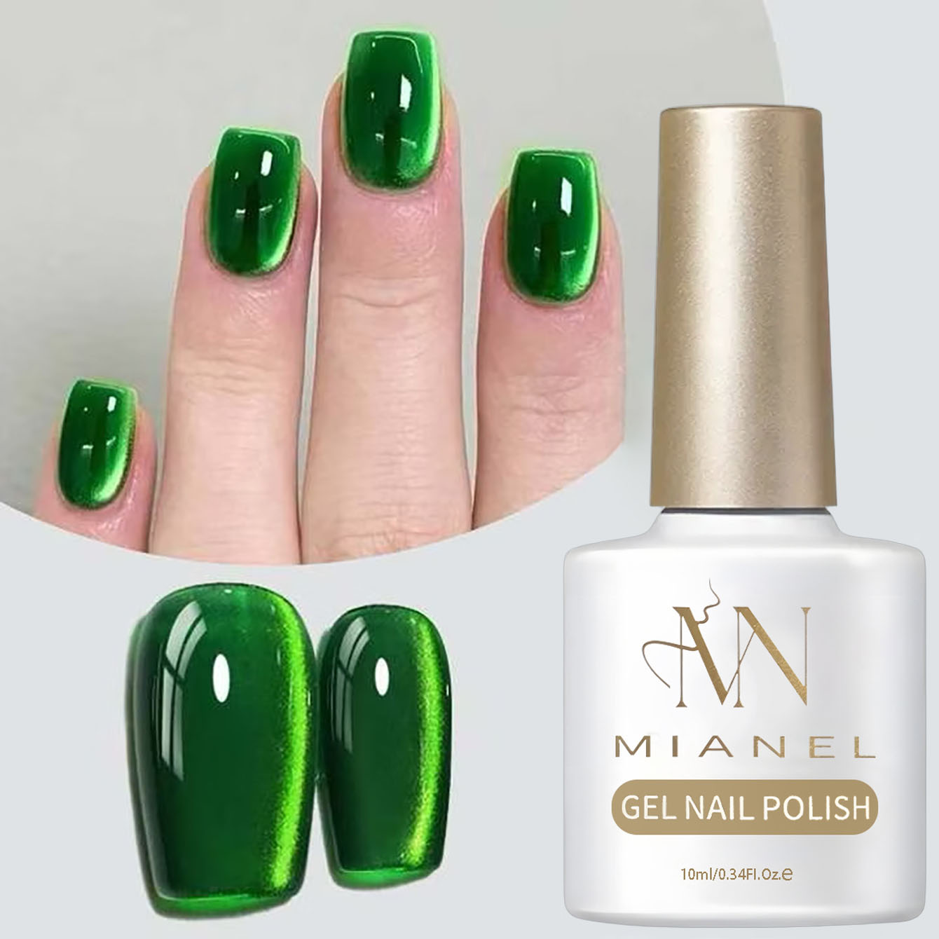 MIANEL 10ML Green Nail Polish  - Nail Art Emerald Green recension och pris