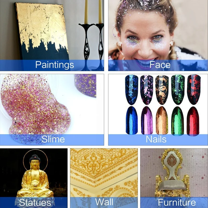 500 Sheets Imitation Gold Silv - Nail Art Gold recension och pris