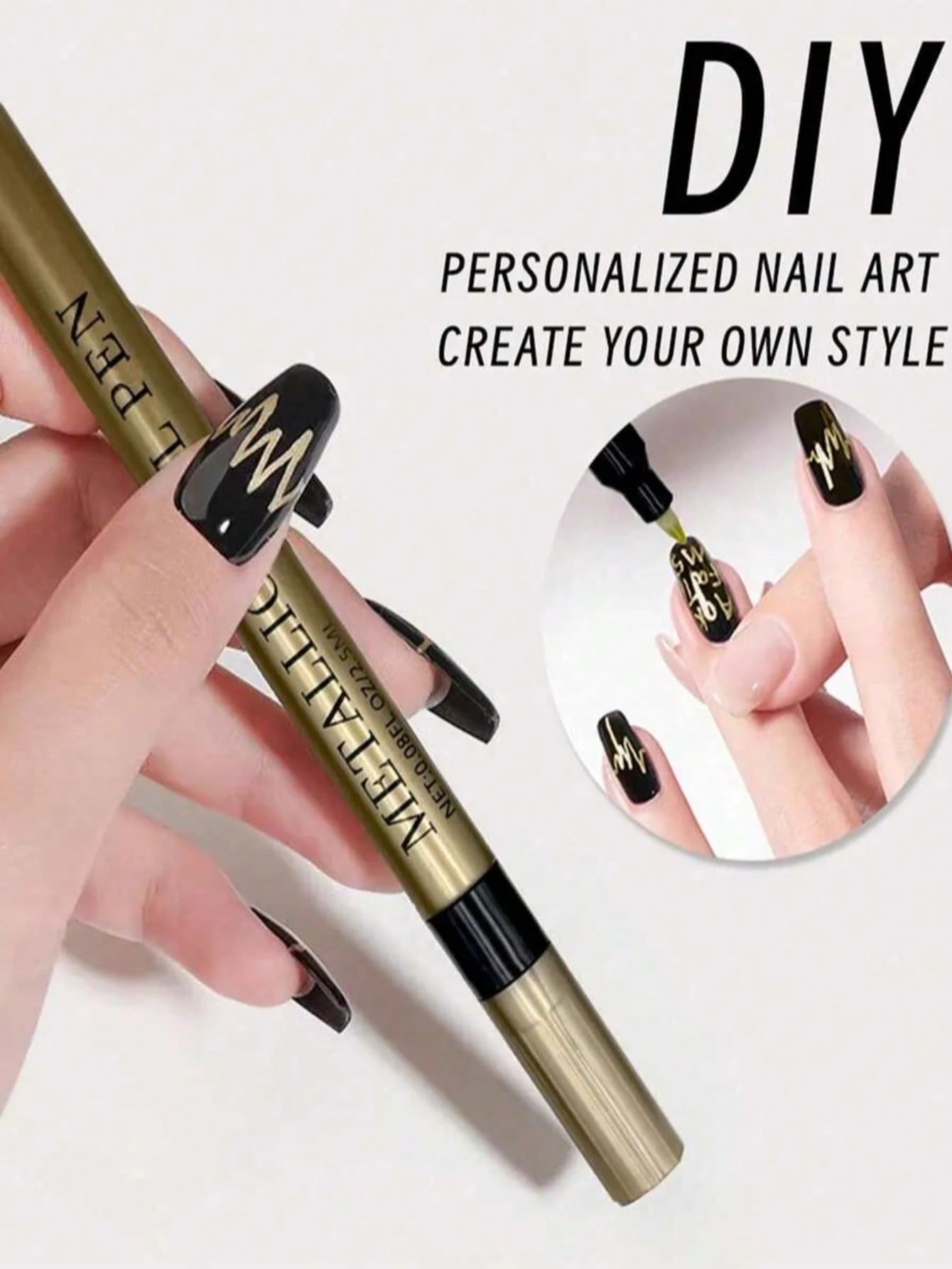 0.8mm 1PC Nail Art Pen, White  - Nail Art Gold recension och pris