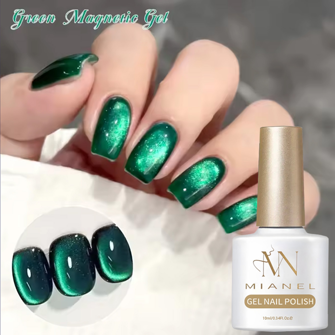 MAINEL 10ML 1Pcs High Saturati - Nail Art Emerald Green recension och pris