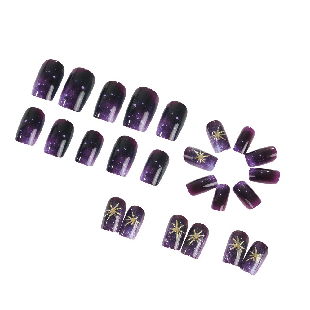Short Medium fake nails gradie - Nail Art Maroon recension och pris