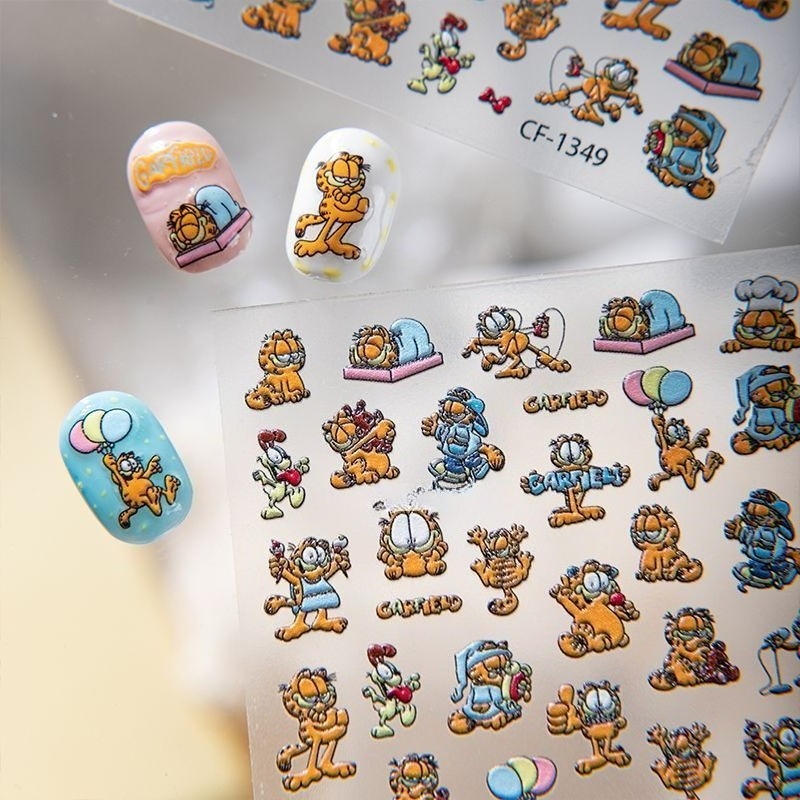 New Garfield Nail Art Stickers - Nail Art Nail Art recension och pris