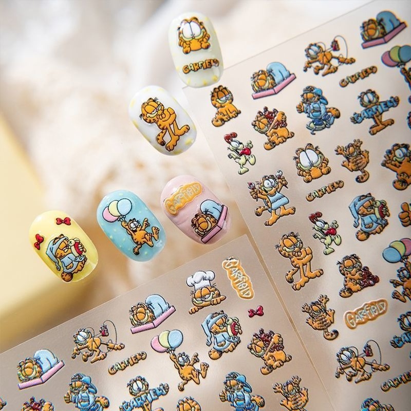 New Garfield Nail Art Stickers - Nail Art Nail Art recension och pris