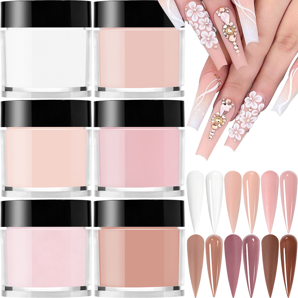 6Colors/Set Acrylic Powder Pro - Acrylic Powder Clear recension och pris