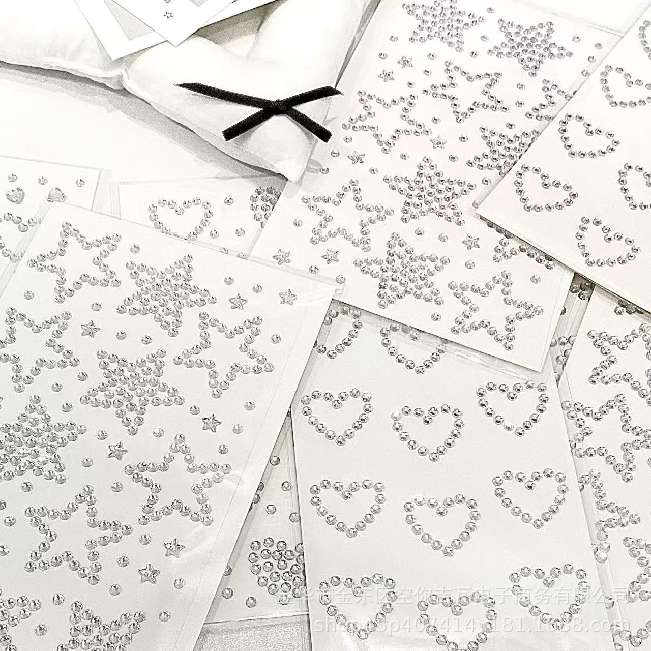 Silver Star Heart Rhinestone S - Nail Art Nail Art recension och pris