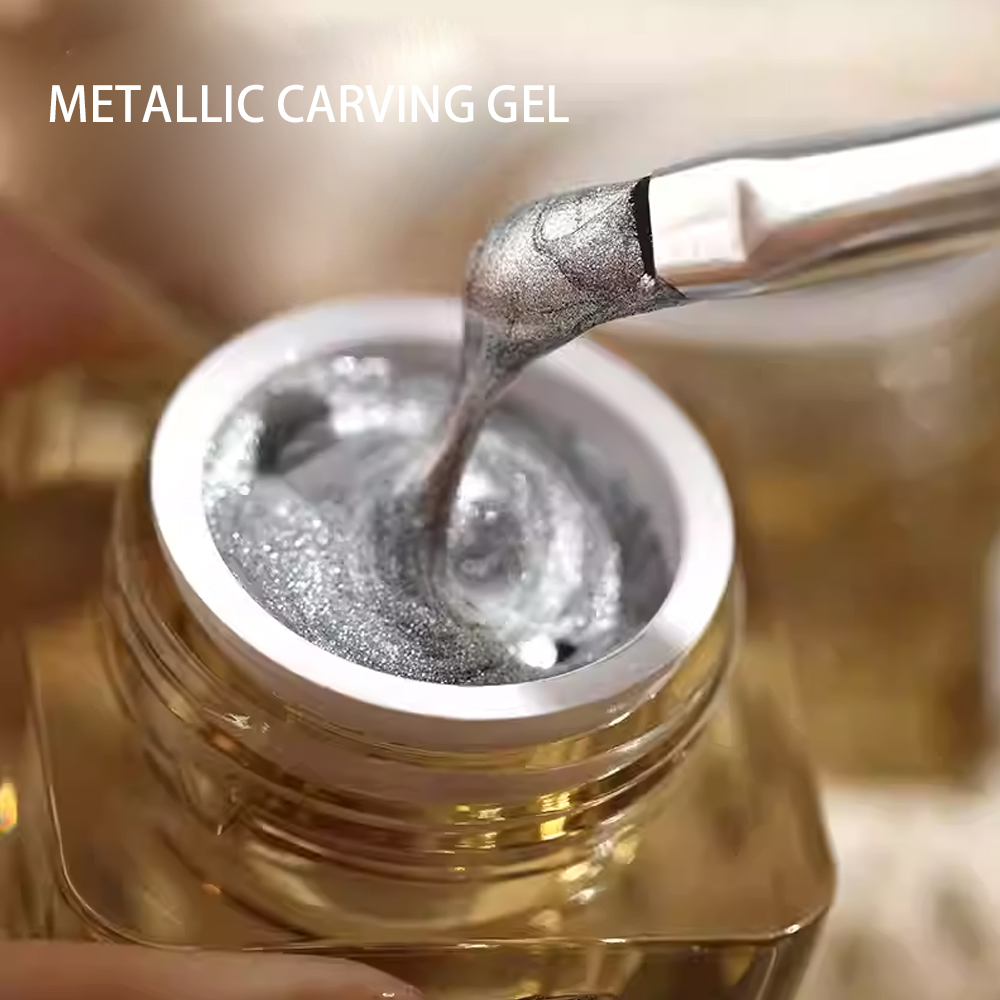 8g Metallic Carving Gel 3D Emb - Nail Art Gold recension och pris