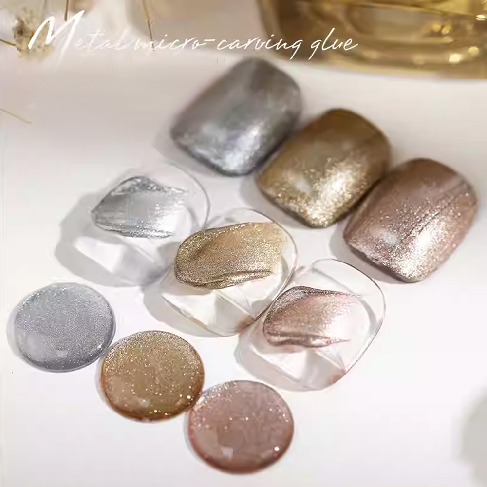 8g Metallic Carving Gel 3D Emb - Nail Art Gold recension och pris