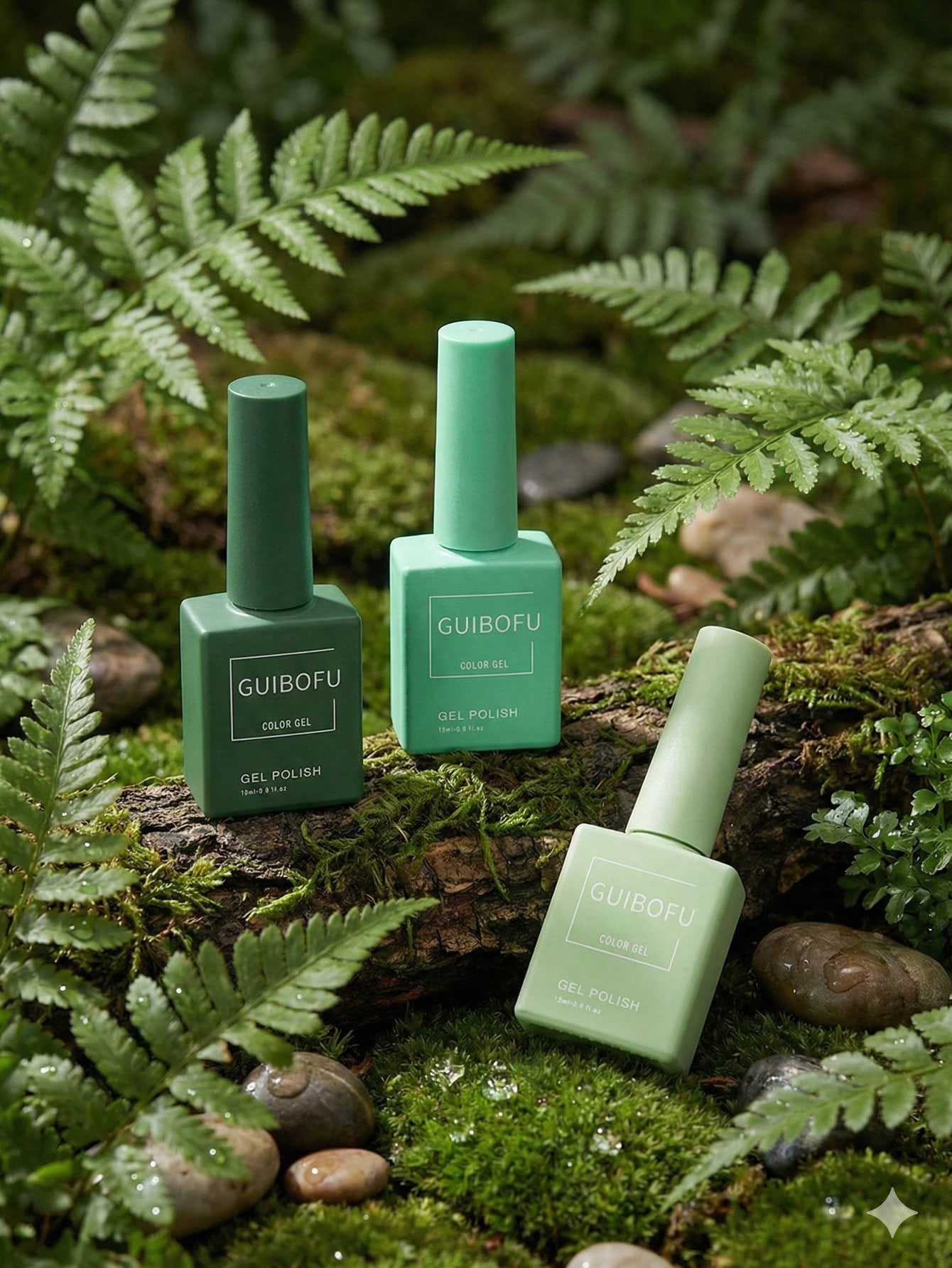 3Pcs/Set 15ml Forest Green Gel - Nail Art Emerald Green recension och pris