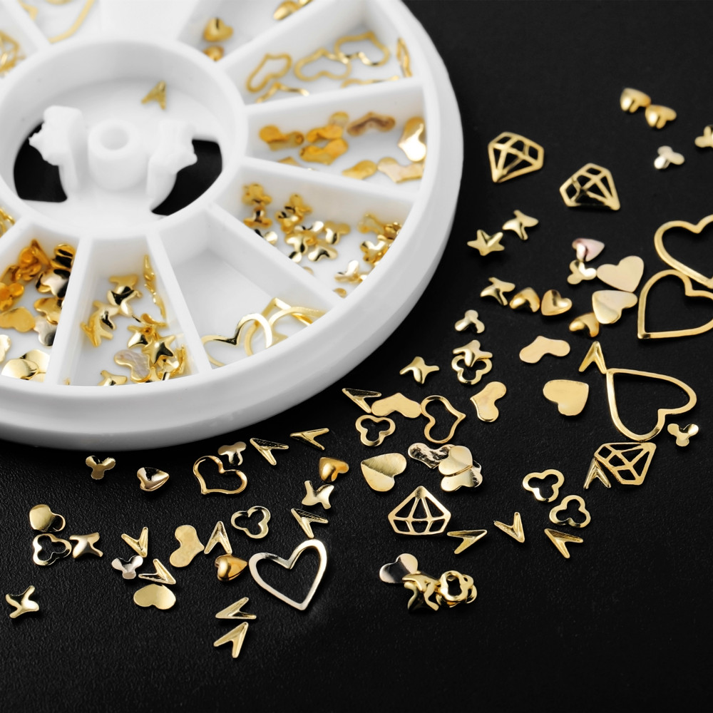 1Box Gold Nail Art Glitter Met - Nail Art Gold recension och pris