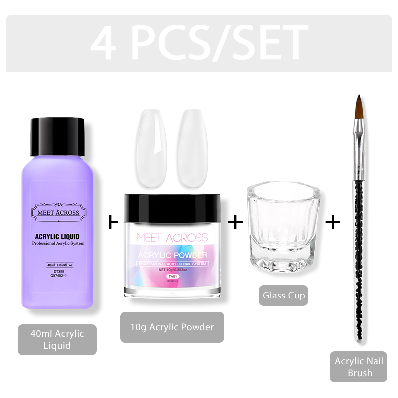 MEET ACROSS Acrylic Powder Cry - Acrylic Powder Clear recension och pris